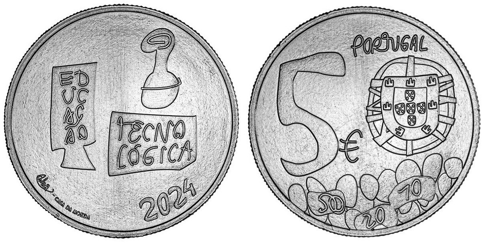 Португалия 5 евро, 2024 Знание