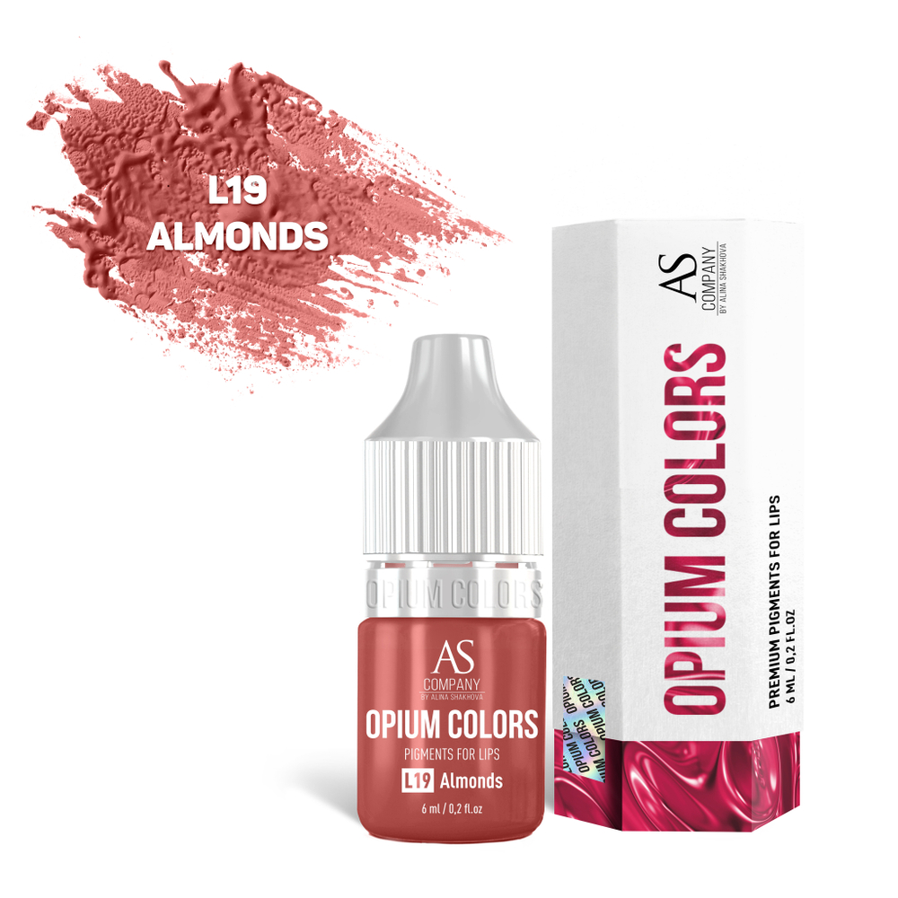 L19 ALMONDS пигмент для губ TM AS-Company OPIUM COLORS