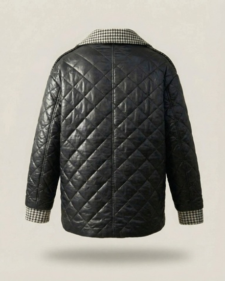 Куртка- косуха с акцентными лацканами