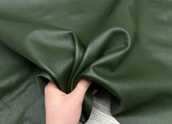 Натуральная кожа козы с красивой фактурой в цвете Green