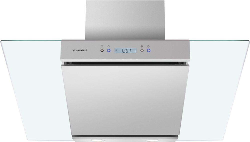 Кухонная вытяжка MAUNFELD Gloria 90 нержавеющая сталь/прозрачное стекло фото 