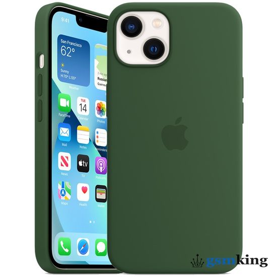 Apple Silicone Case with MagSafe iPhone 13 Clover «Зелёный клевер» MM263ZE/A