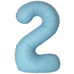 Шар фольгированный Цифра 2 101 см (Голубой)