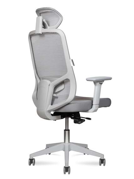 Кресло офисное Норден / Бэст грэй / Best grey / серый пластик / серая сетка / серая ткань