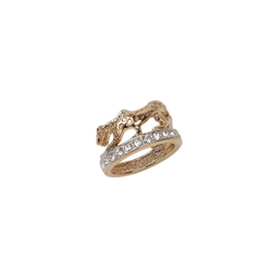 "Ульмара"  кольцо в золотом покрытии из коллекции "Дикие кошки" от Jenavi