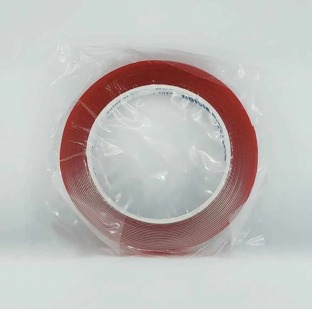 10 мм / Скотч прозрачный двухсторонний, акриловый, 10 мм, 5 м, NEW VIZION, TG (за 1 шт.)