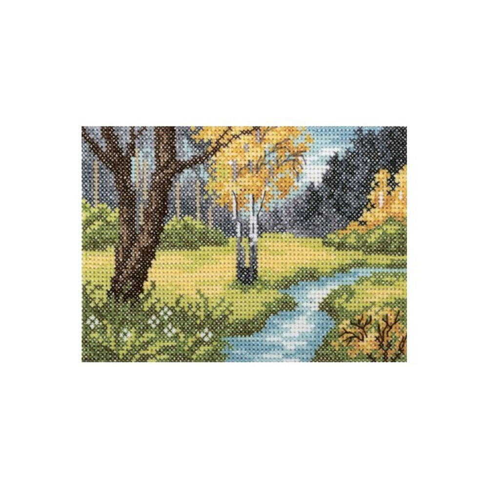 "Лесная речка"-EH348 вышивка