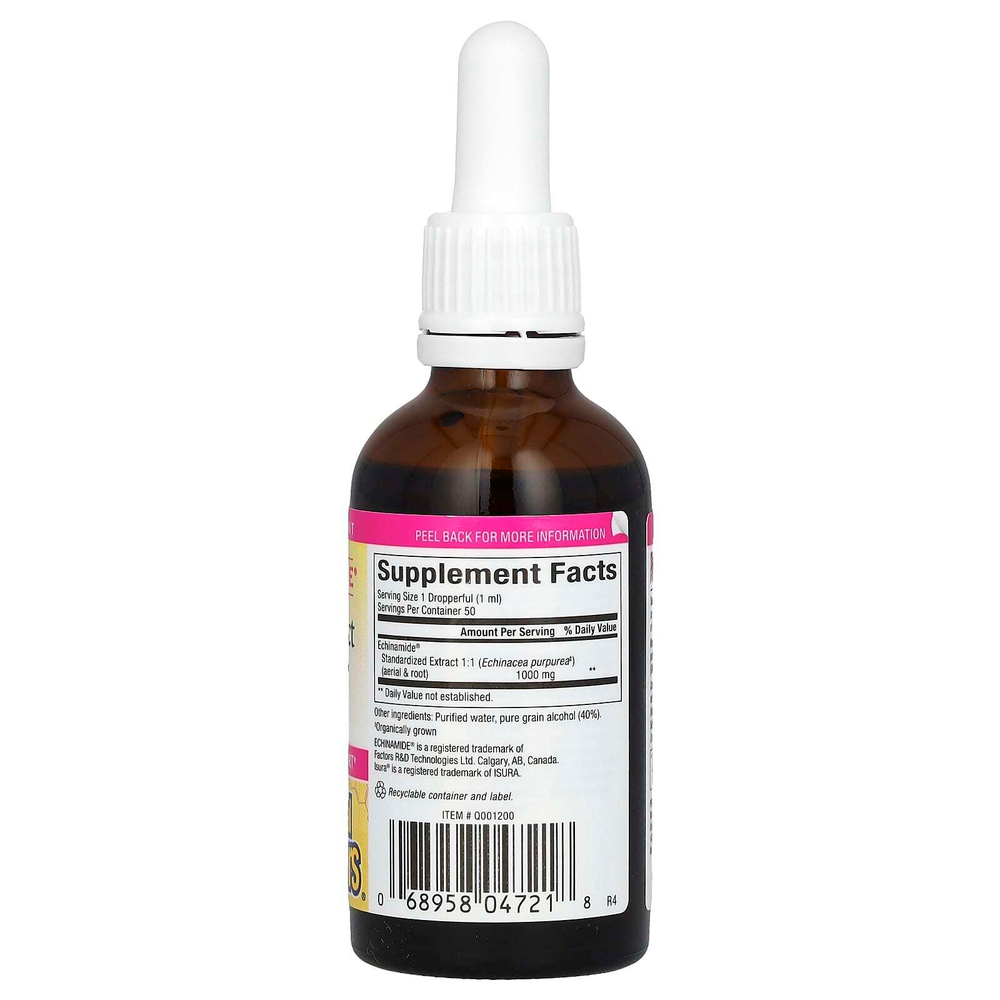 Natural Factors, Свежий экстракт Echinamide®, 1000 мг, 50 мл (1,7 жидк. Унции)