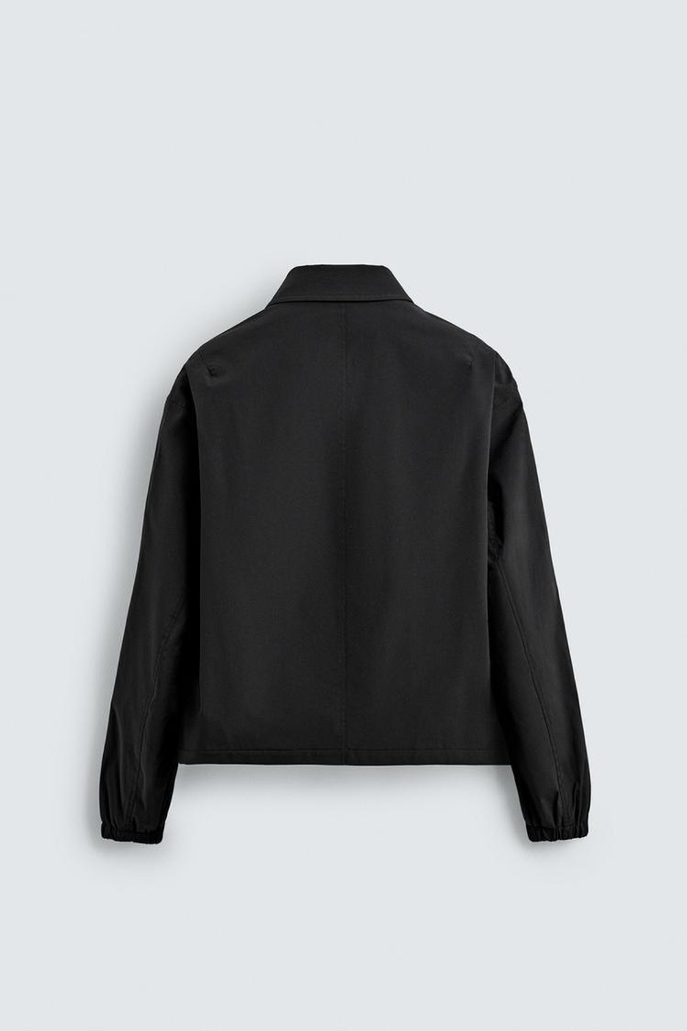 ZARA ТЕХНИЧЕСКАЯ КУРТКА НА МОЛНИИ, ЧЕРНЫЙ