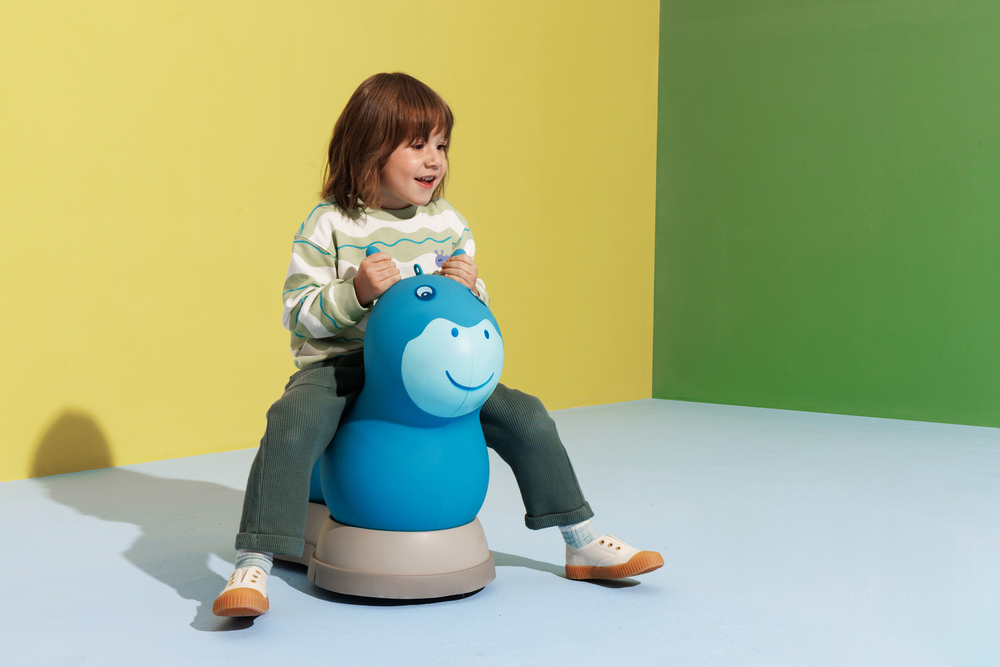 Надувной прыгун-каталка Micro Air Hopper II, синий