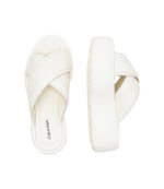 Шлепанцы кожаные bubble slide Calvin Klein - белый(HW0HW01469)