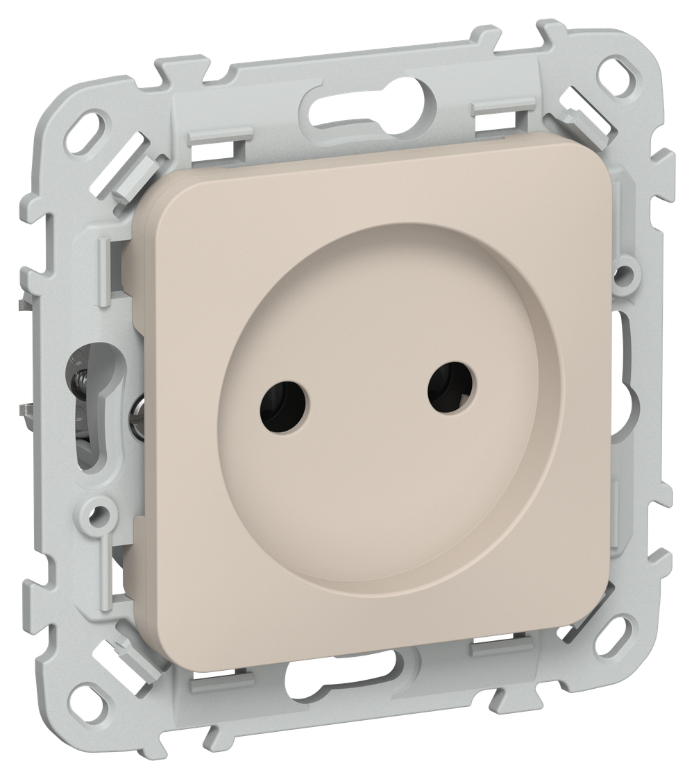 FLITE Розетка без заземления без защитных шторок 10А РС01-0-ФлЛ льняной IEK