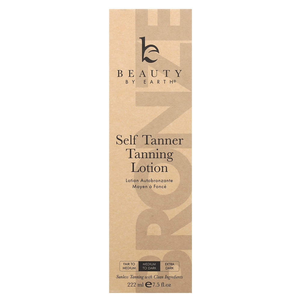 Beauty By Earth, Лосьон для автозагара, от среднего до темного, 222 мл (7,5 жидк. Унции)