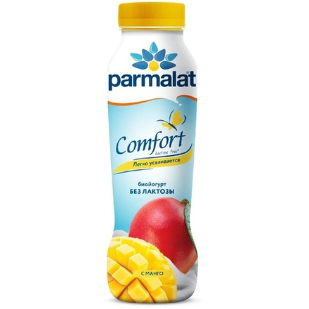 Биойогурт «Parmalat» безлактозный, манго, 1,5 % , 290г