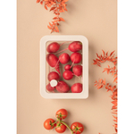 Контейнер для запекания и хранения стеклянный с вакуумным эффектом, 700 мл, молочный