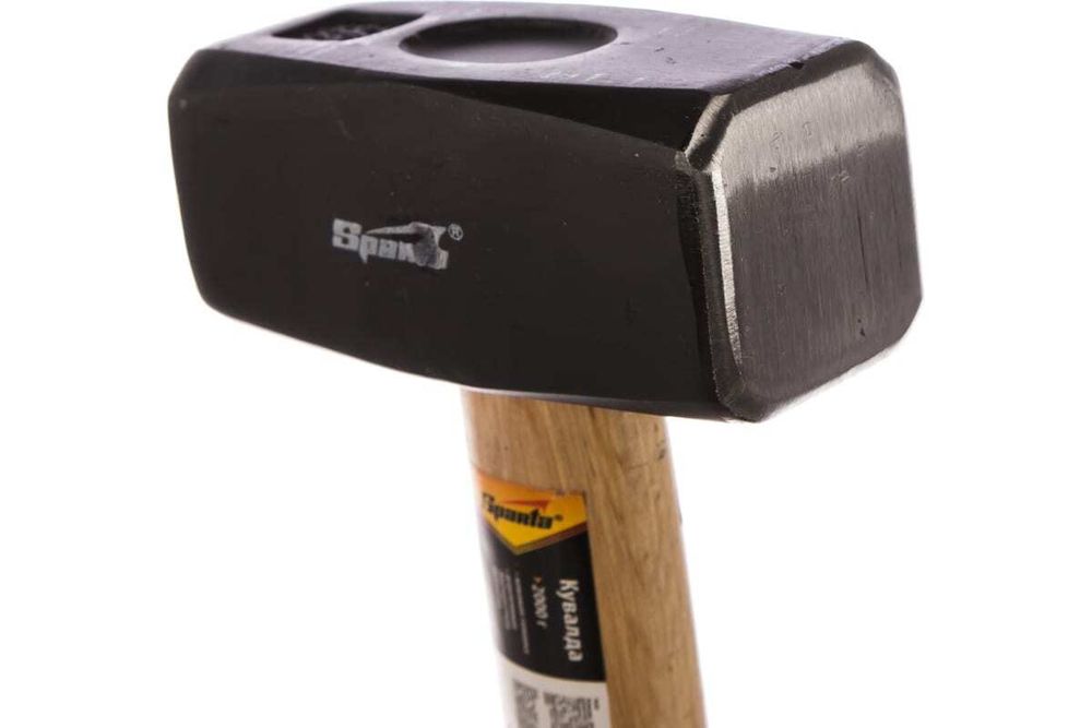 Кувалда, 2000 г, кованая головка, деревянная двухцветная рукоятка Sparta, 10909