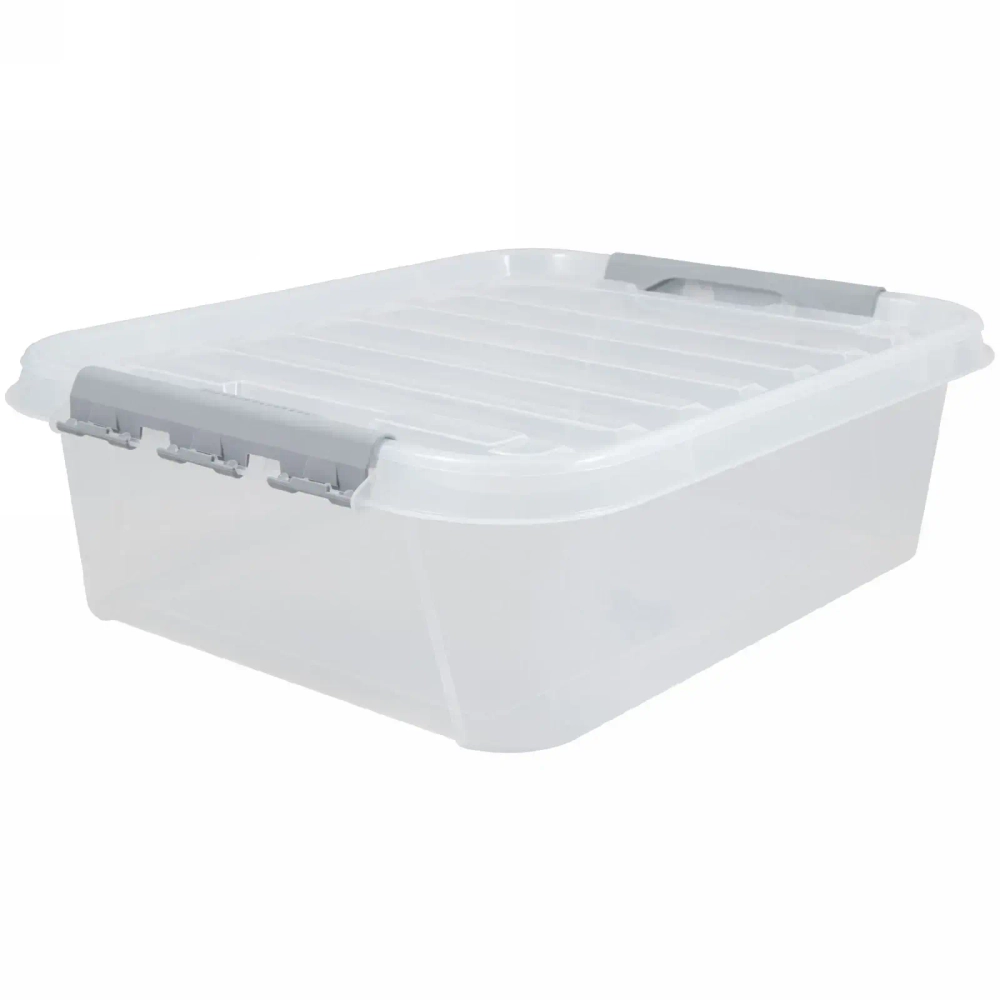 Контейнер универсальный с крышкой для хранения «ПРОФИ КОМФОРТ», прозрачный, 50*39*17,5см, 23л