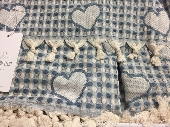 Набор вафельных полотенец GISELLA  КИСЕЛЛА 3пр 40х60 50х100 и 100х150  Maison Dor  Турция