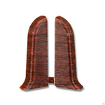 Заглушки (пара) к плинтусу "Идеал-М" Орех темный