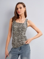 Майка летняя с принтом питон под пиджак