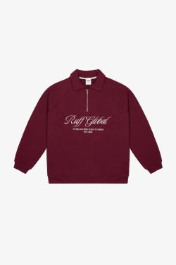 Halfzip RAFF Sport Jacket, Бургунди