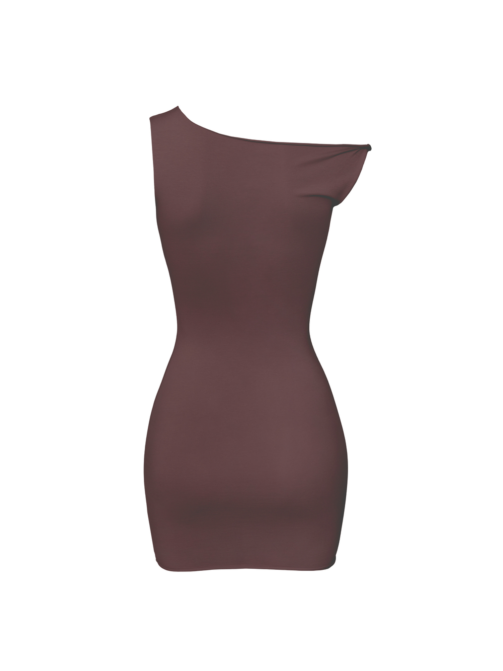 chocolate asymmetric dress