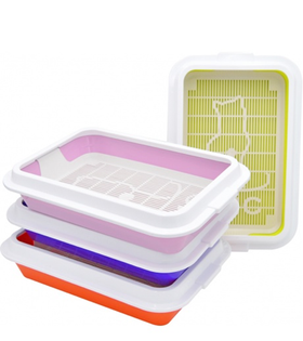 Туалет для кошек "КИС" большой с рамкой + сетка 11041