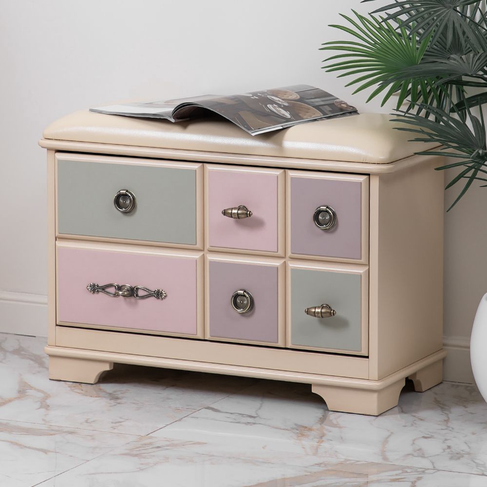 Банкетка Пандора 3 с обувницей Айвори Акварель