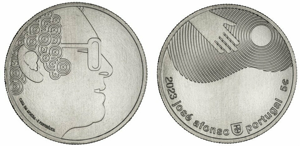 Португалия 5 евро 2023 Жозе Афонсу