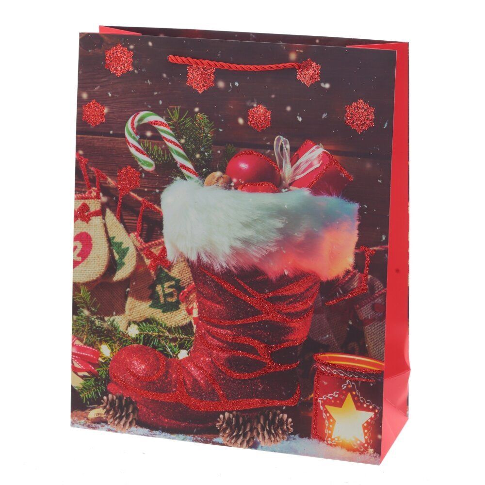 GAEM Пакет подарочный (бумага 210г/м2, блок микс 12шт), L26 W10 H32 см, 4в.