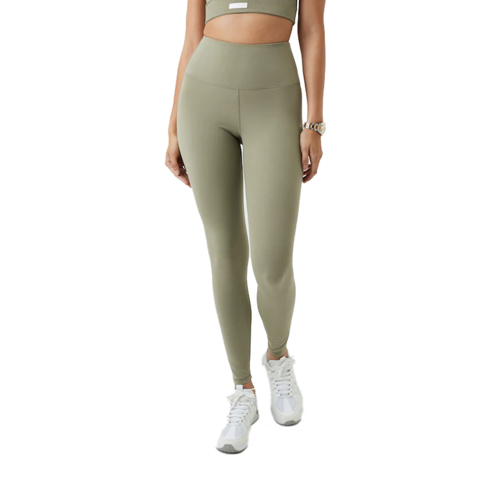 Женские теннисные брюки Björn Borg Borg High Waist Comfort Tight Women - Olive
