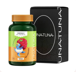 UNATUNA Omega-3, Омега детская со вкусом малины