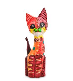 99-059 Фигурка «Кошка» н-р из двух 25, 20 см (албезия, о.Бали)