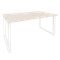 Onix Стол переговорный O.MO-PRG-1.4 Денвер Светлый/Металл Белый 1580*980*750