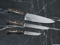 Набор кухонных ножей "Сыну от отца", сталь AUS-10, рукоять текстолит