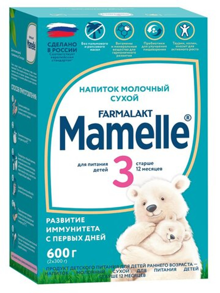 Напиток молочный сухой Mamelle 3 для питания детей старше 12 месяцев 600 г