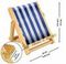 Deckchair Book Chair: Stripy Blue