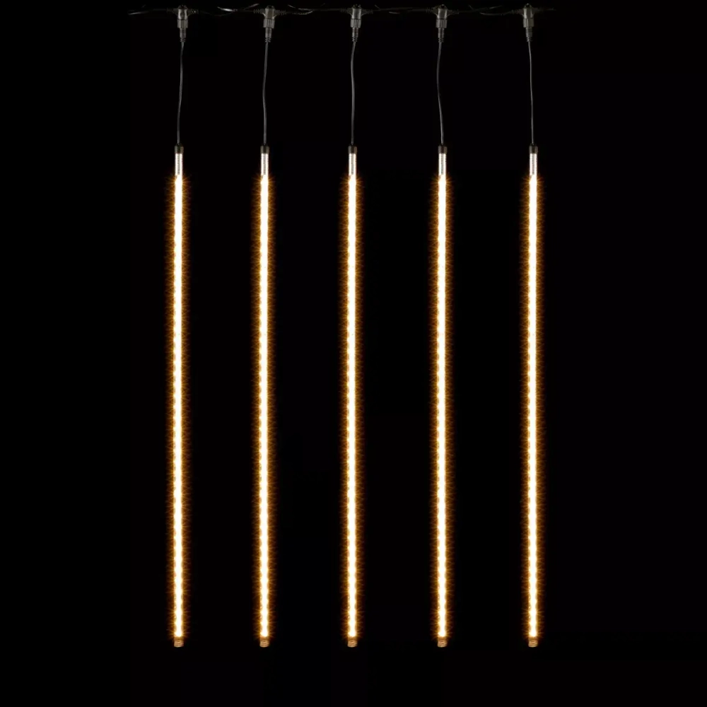 Гирлянда Тающие сосульки 5*1 м., 24V., 480 теплых белых LED ламп, коннектор, черный ПВХ, LTC (CCL480-10-1WW)