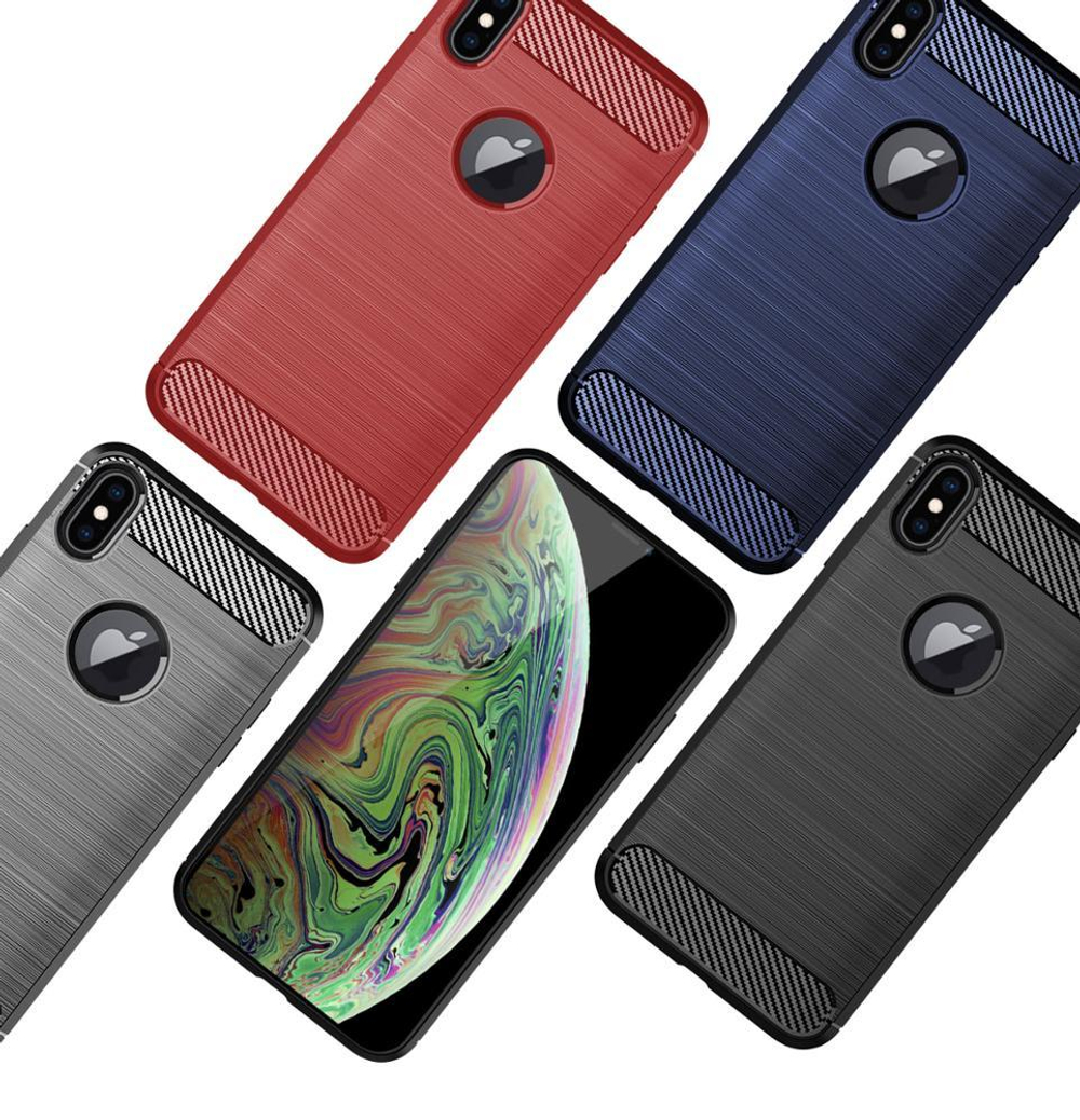 Чехол для iPhone XS Max цвет Red (красный), серия Carbon от Caseport