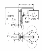 Душевая система Grohe Rainshower System 27966001