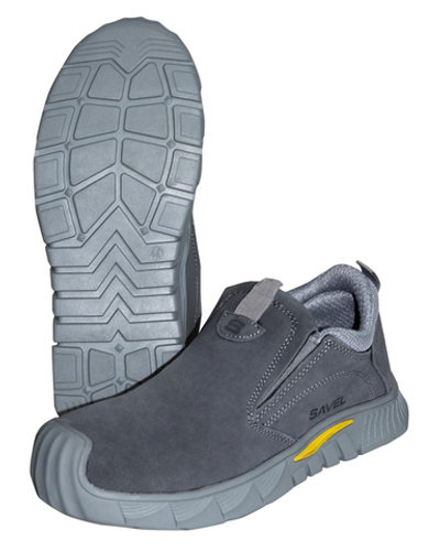 Полуботинки на резинке, замша (серые), ПКП, Нитрил