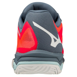 Женские теннисные кроссовки Mizuno Wave Exceed Light AC - fiery coral 2/white/china blue