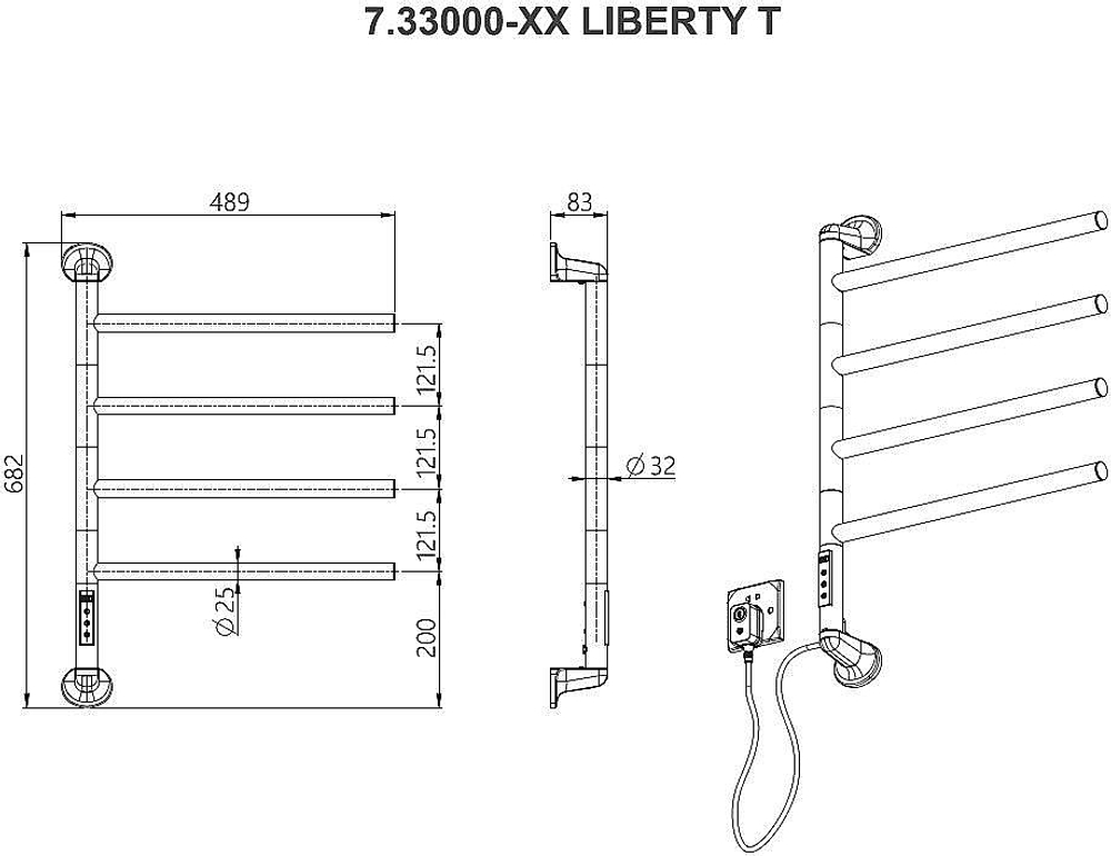 Полотенцесушитель электрический Allen Brau Liberty 7.33000-GB золото брашированное