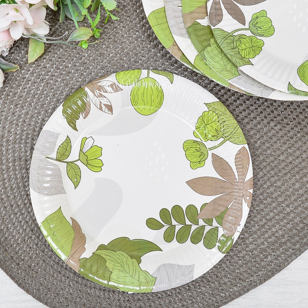 Тарелки бумажные 6шт 18см "Nature"