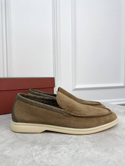 Лоферы Loro Piana Summer Walk со вставками кожи крокодила