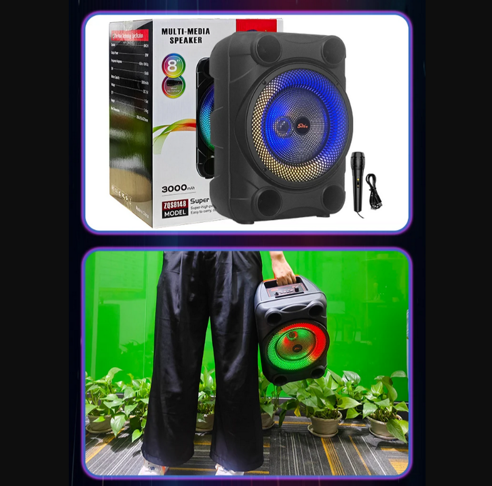 Беспроводная колонка Sing-e ZQS-8148 (8"20W/3A/микрофон)