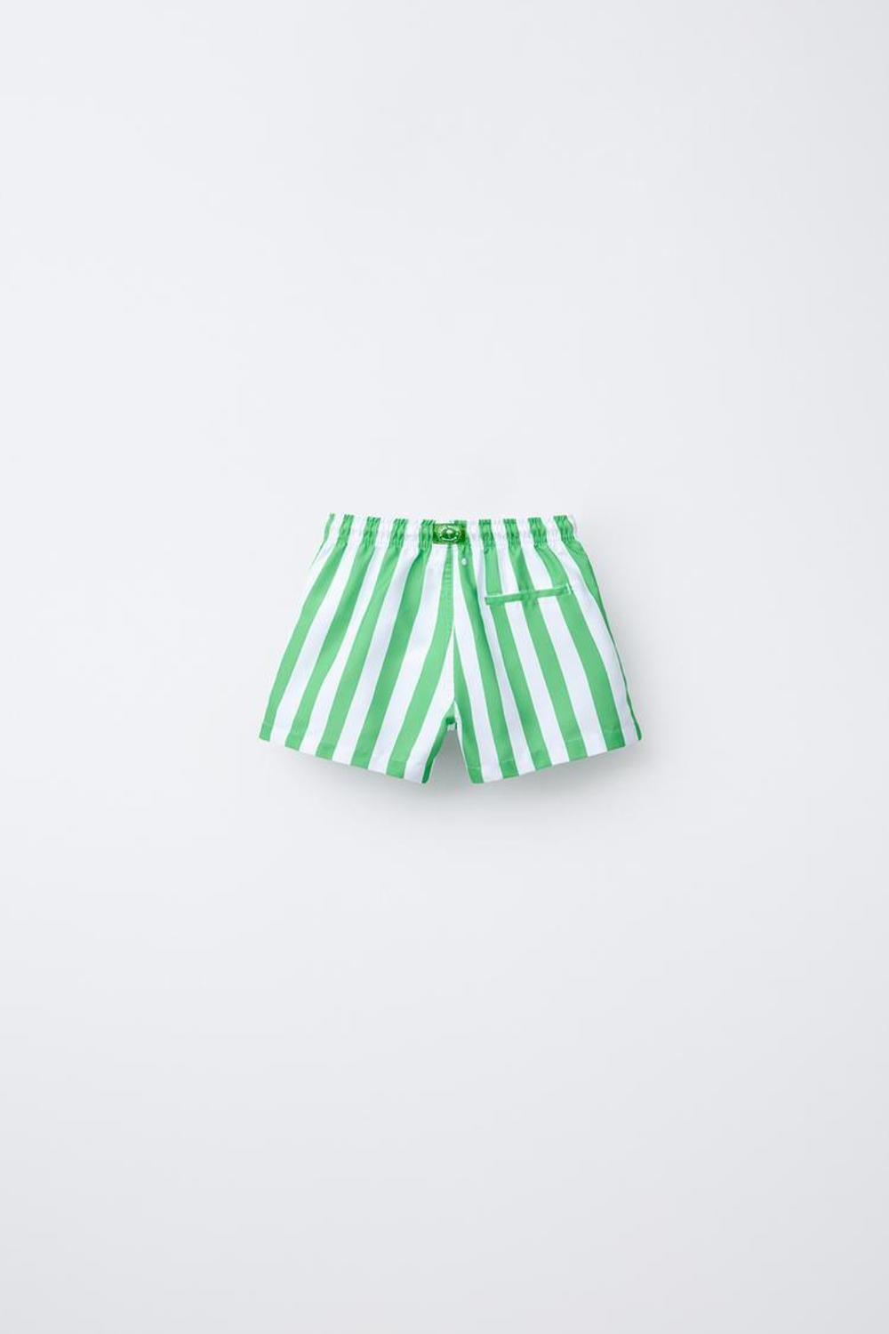 ZARA ПЛАВКИ В ПОЛОСКУ, ЗЕЛЕНЫЙ