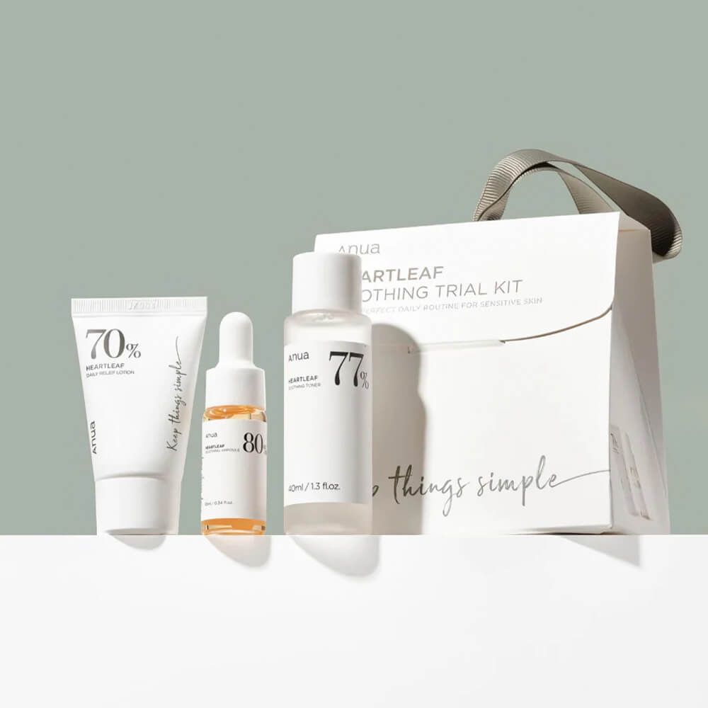 Набор  для базового ухода за кожей Anua Heartleaf Soothing Trial Kit