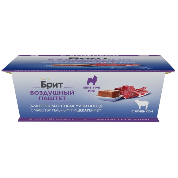 Воздушный паштет Brit Premium для собак мини пород с чувствительным пищеварением, ягнёнок