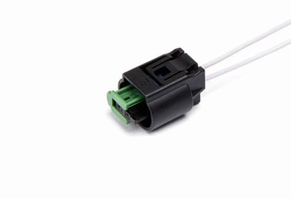 Разъем 9684051 (2pin) 2 контакта датчика температуры наружного воздуха, датчика ABS для Lada (ВАЗ); датчика ABS для Citroen, Fiat, Peugeot; датчика температуры для BMW, Mini; датчика ABS для Geely; подушки безопасности для Audi, Seat, Skoda, Volkswag